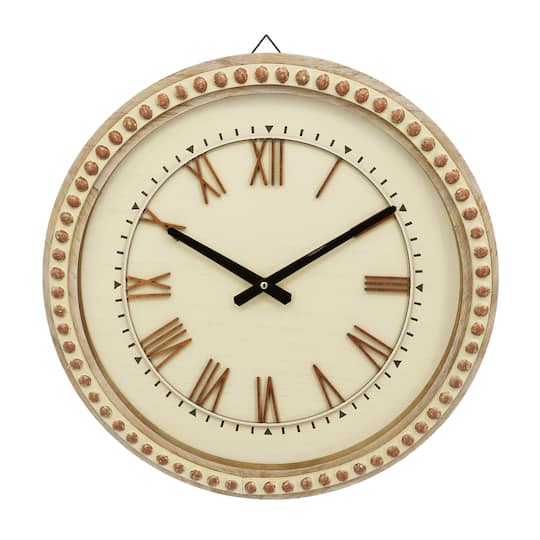 Cream Wall Clock by Ashland&#xAE;